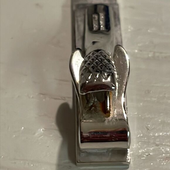 Vintage-1950s-1.5” x 0.33” Robbins Company Art Deco silver tone tie bar/clip - Picture 11 of 14